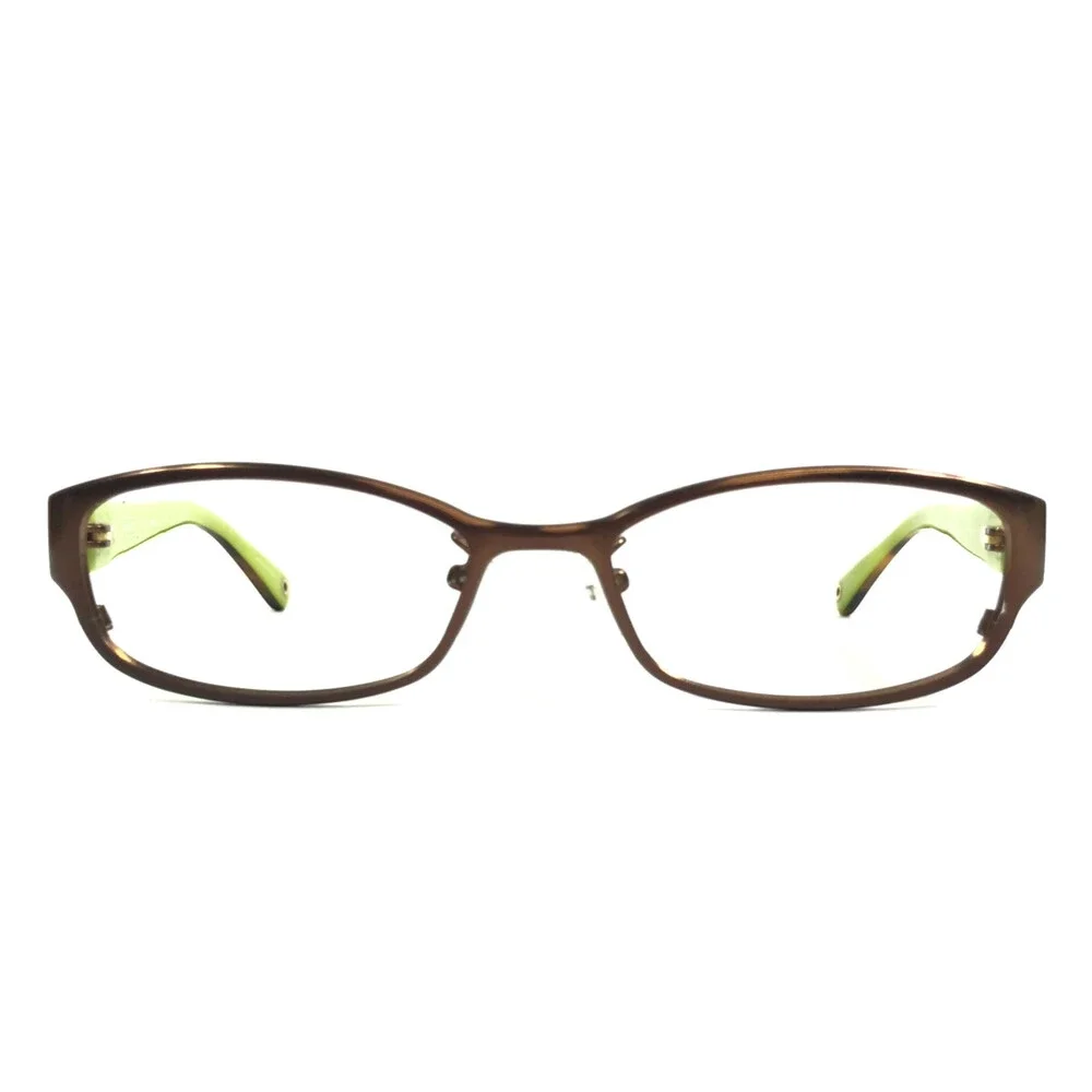 Coach Eyeglasses Frames HC5007 Willow 9046 Satin Brown Green Rectangle 50-16-135